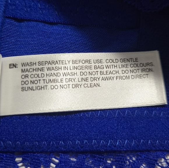 [5x$20] New Hot Blue Lace Bralette / Size M (18-20) - Picture 9 of 10